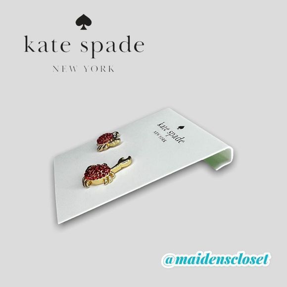 Kate Spade Shore Things Mismatched Pave Crab Stud Earrings - Picture 5 of 7